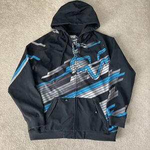 Fox Jacket Mens XXL Blue Motorcross Racing Tech FX-180 5000mm Y2K Hood Zip Skate